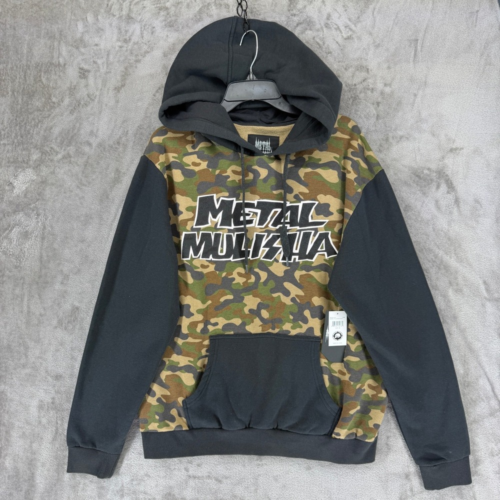 Metal Mulisha Mens Barrel Pullover Fleece Hoodie Camo Black MM3851001 Size M